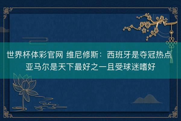 世界杯体彩官网 维尼修斯：西班牙是夺冠热点 亚马尔是天下最好之一且受球迷嗜好