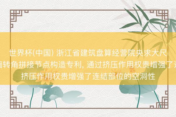 世界杯(中国) 浙江省建筑盘算经营院央求大尺寸非等厚琉璃幕墙转角拼接节点构造专利, 通过挤压作用权贵增强了连结部位的空洞性