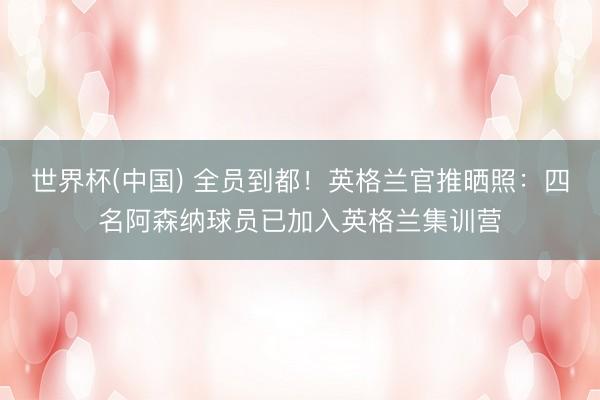世界杯(中国) 全员到都！英格兰官推晒照：四名阿森纳球员已加入英格兰集训营