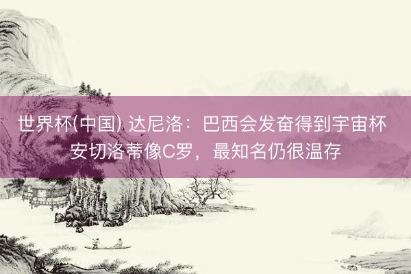 世界杯(中国) 达尼洛：巴西会发奋得到宇宙杯 安切洛蒂像C罗，最知名仍很温存